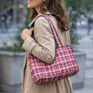 Vera Bradley Quilted Tote Bag Snap Top Shopper Satchel  Mandy Shoulder Bag